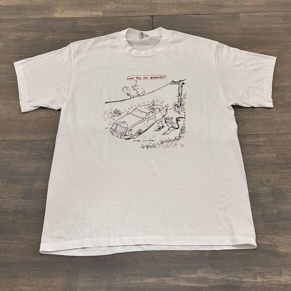 Vintage Y2K Phantom of the‎ Opera New York Mask Grunge Spellout T-Shirt Size XL - Picture 1 of 7